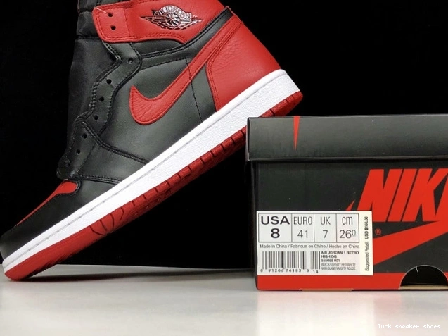 Cheap LUCY Retro Jordan High 555088-001 OG Air 1 Banned 0815